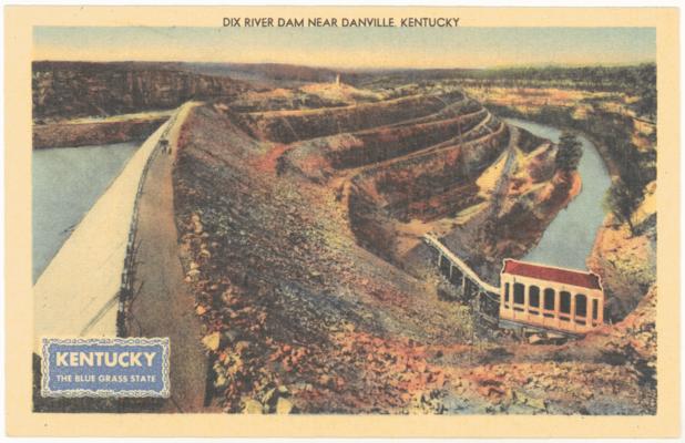 Dix River Dam Near Danville. (Printed verso reads: 