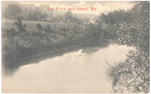 Lick Creek near Ghent, Ky