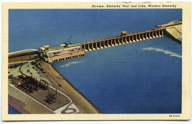 Airview, Kentucky Dam and Lake. 2 copies