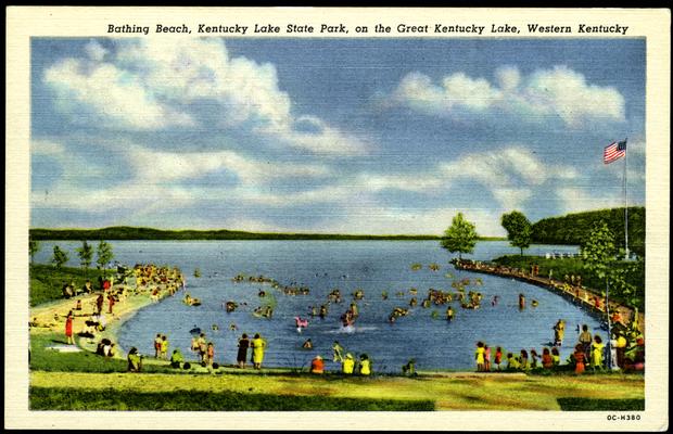 Bathing Beach, Kentucky Lake State Park, on the Great Kentucky Lake, Western Kentucky