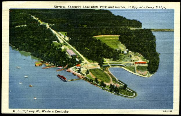 Airview, Kentucky Lake State Park and Harbor, at Eggner's Ferry Bridge. U.S. Highway 68, Western Kentucky