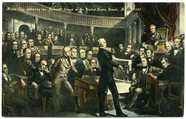 Henry Clay delivering his Farewell Speech to the United States Senate, A.D. 1850