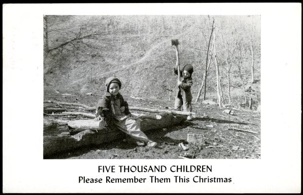 FIVE THOUSAND CHILDREN - Please Remember Them This Christmas. (Printed verso reads: 