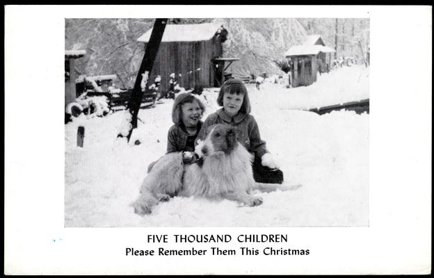 FIVE THOUSAND CHILDREN - Please Remember Them This Christmas. (Printed verso reads: 