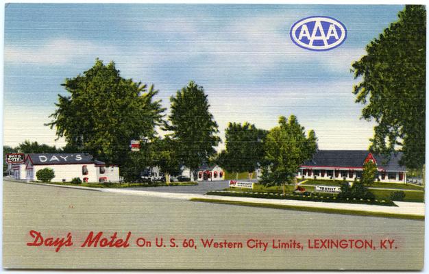 Day's Motel On U.S. 60, Western City Limits. (Printed verso reads: 