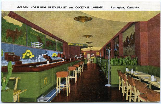 Golden Horseshoe Restaurant and Cocktail Lounge. (Printed verso reads: 
