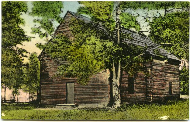 The Historic Cane Ridge Meeting House near Lexington, Kentucky. (Printed verso reads: 