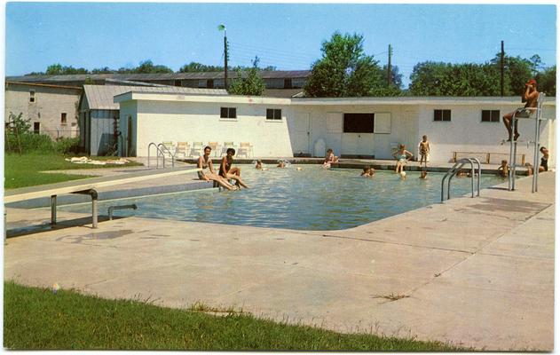 (Printed verso reads: LONDON HALL SWIMMING POOL. One Mile South on U.S. 25.