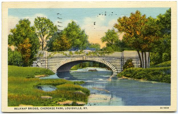 Belknap Bridge, Cherokee Park. 2 copies