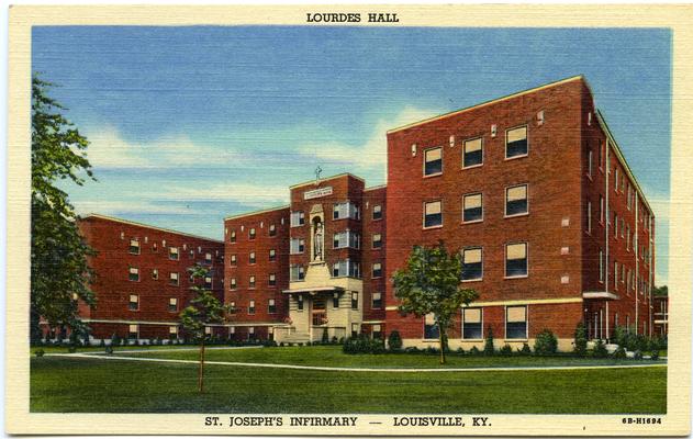 Lourdes Hall, St. Joseph's Infirmary. (Printed verso reads: 