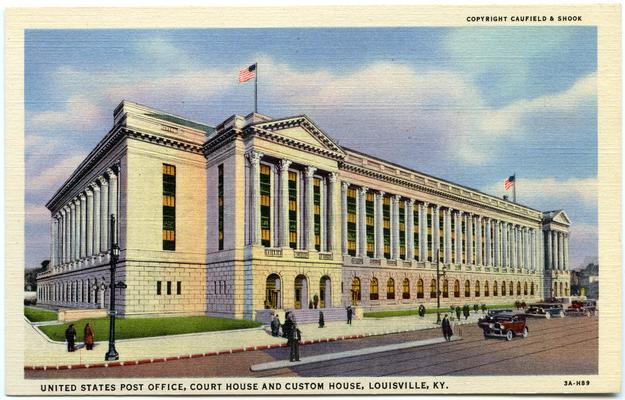United States Post Office, Court House And Custom House. (Printed verso reads: 
