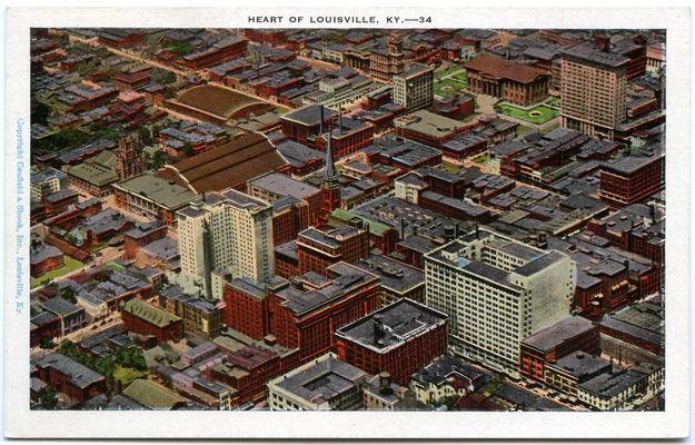 Heart Of Louisville. [Aerial View.]