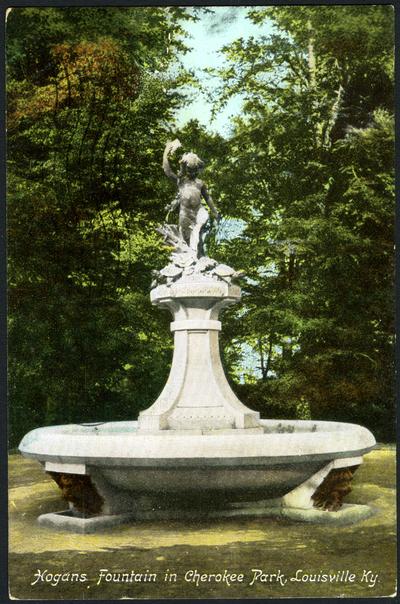 Hogan's Fountain in Cherokee Park. 2 copies