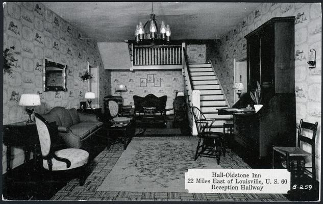 Hall - Oldstone Inn, 22 Miles East of Louisville, U.S. 60. Reception Hallway