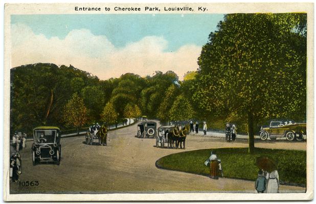 Entrance to Cherokee Park. 2 copies