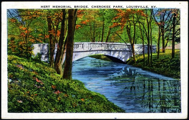 Hert Memorial Bridge, Cherokee Park. 2 copies
