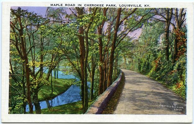 Maple Road In Cherokee Park. 2 copies