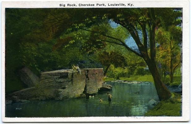 Big Rock, Cherokee Park. 2 copies