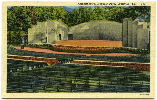 Amphitheatre, Iroquois Park. (Printed verso reads: 