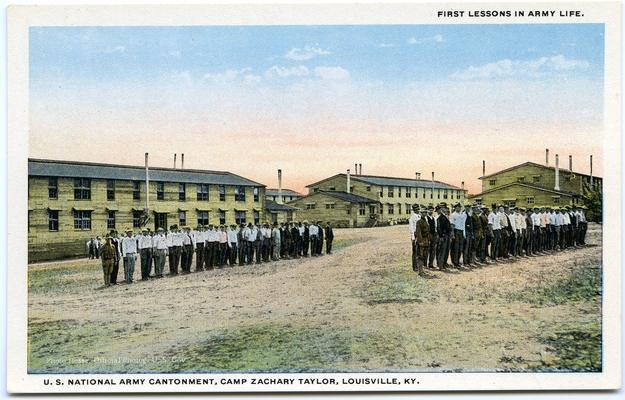 U.S. National Army Cantonment, Camp Zachary Taylor. First Lessons In Army Life