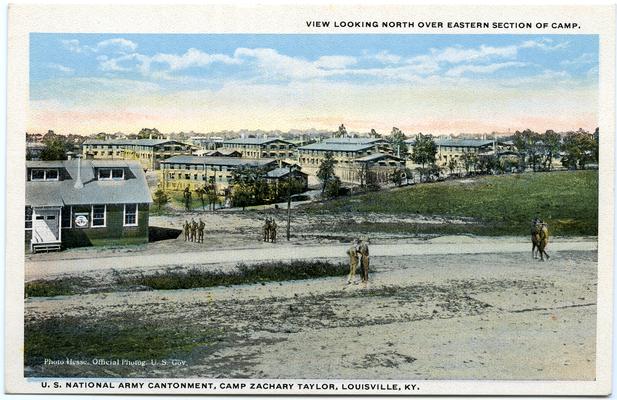 U.S. National Army Cantonment, Camp Zachary Taylor. View Looking North Over Eastern Section Of Camp. 2 copies