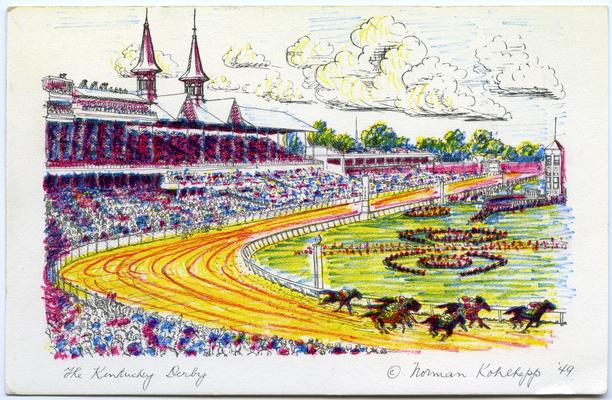 The Kentucky Derby. [Drawing]