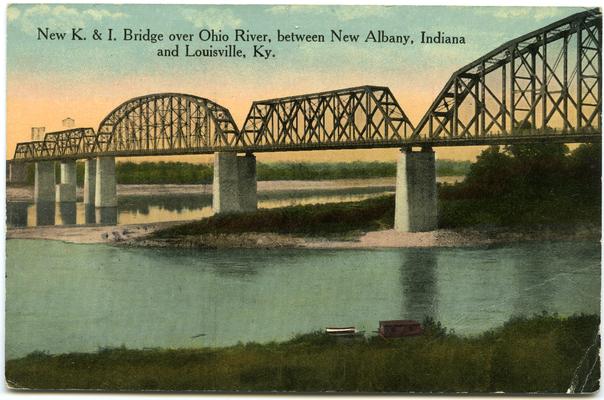 New K. & I. Bridge over Ohio River, between New Albany, Indiana and Louisville, Ky