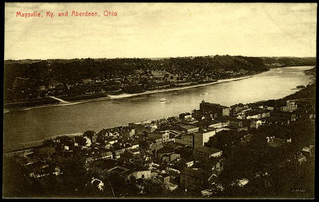 Maysville, Ky. And Aberdeen, Ohio. [Aerial View.]