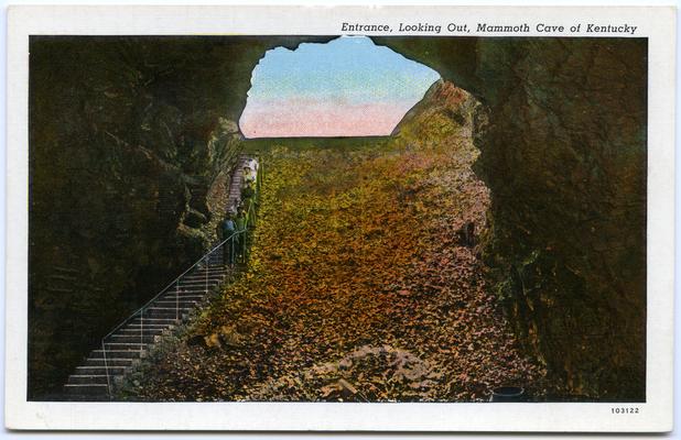 Mammoth Cave Entrance looking out. 4 copies