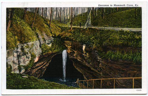Entrance to Mammoth Cave. 2 copies