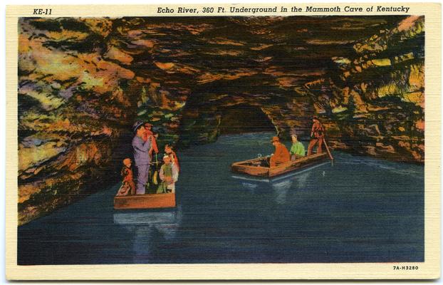 Echo River, 360 Ft. Underground in the Mammoth Cave. (Printed verso reads: 