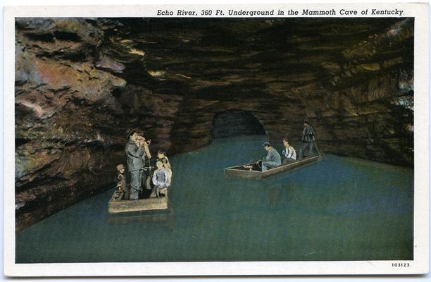 Echo River, 360 Ft. Underground, Mammoth Cave. 3 copies