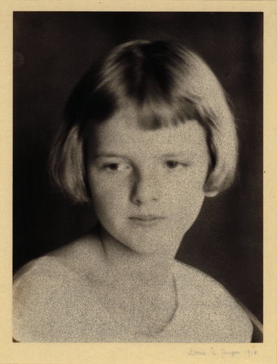 Head shot of girl with short hair