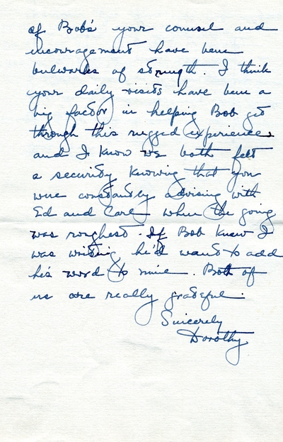 Note from Dorothy [?] to Fred W. Rankin, M.D