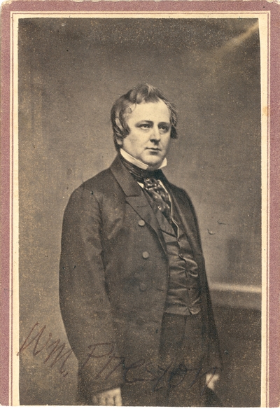 Major General William Preston (1816-1887), C.S.A.; Lexington, Kentucky native; served in the Kentucky State Legislature