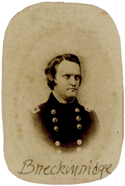 Major General John Cabell Breckinridge (1821-1875), C.S.A.; Kentucky State Representative; two-term U.S. Congressman; U.S. Vice President under James Buchanan; U.S. Senator; Secretary of War, Confederate States of America
