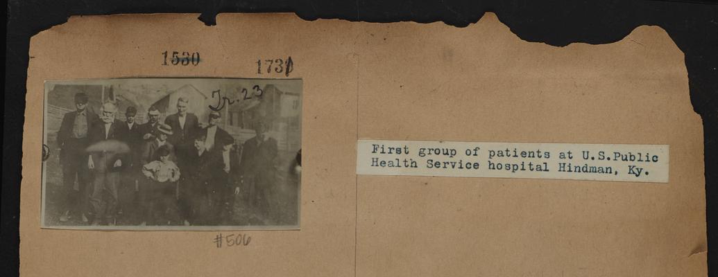 First group of patients at U.S. Public Health Service hospital in Hindman, Kentucky