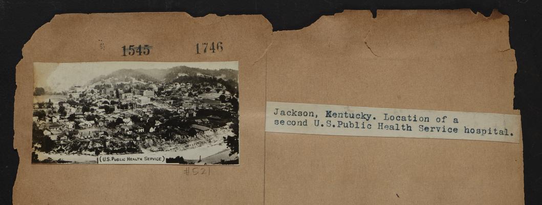 Jackson, Kentucky. Location of a second U.S. Public Health Service hospital