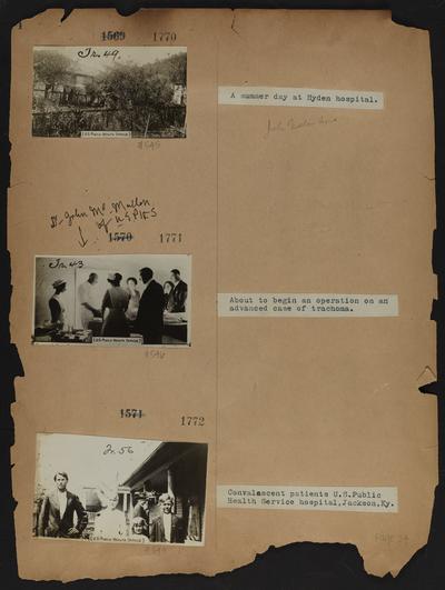 Convalescent patients at the U.S. Public Health Service hospital; Jackson, Kentucky