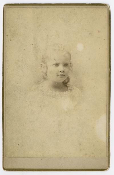 Linda Neville, Lexington, KY born April 23,1873. This photograph was taken in (?)