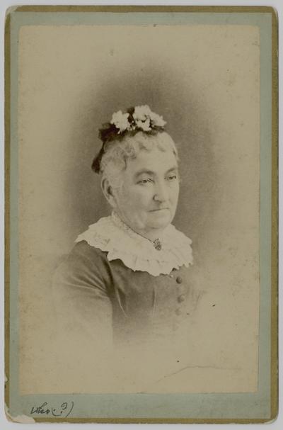 Female, unknown- portrait taken at L.V. Bean studio in Sioux Falls, South Dakota