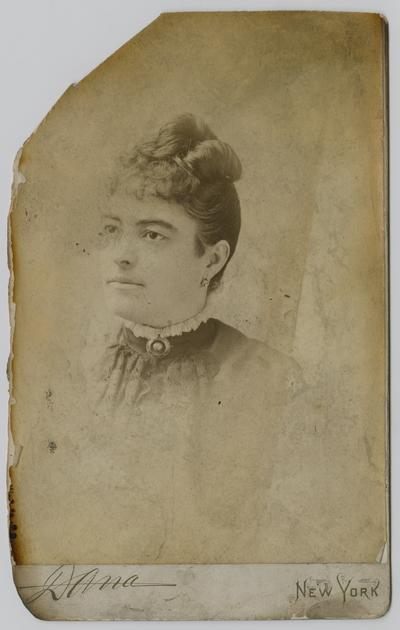 Female, unknown- portrait taken at Dana studio in New York, New York