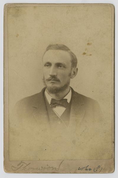 Male, unknown- portrait taken at Thomson studio in Kansas City, Missouri