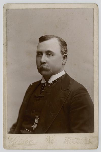 Male, unknown- portrait taken at Wene studio in Topeka, Kansas