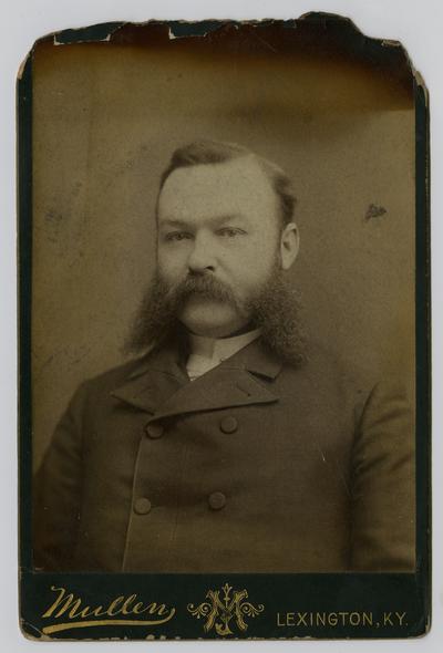 Male, unknown- portrait taken at Mullen studio in Lexington, Kentucky