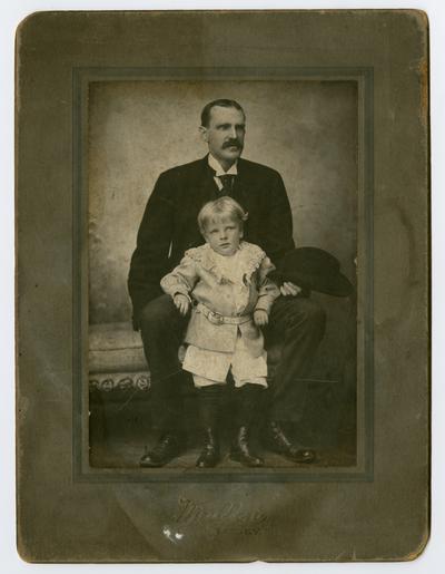 Charles Kerr Jr. with his mother's brother John B. Payne