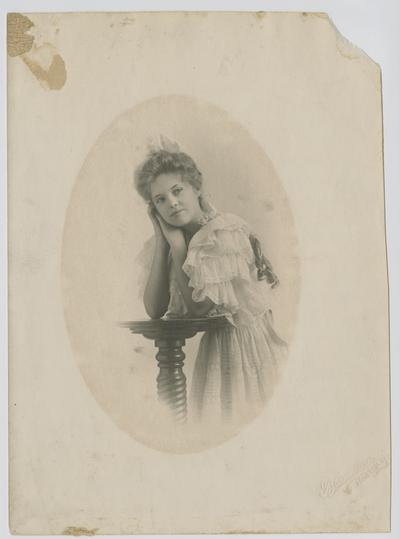 Female, unknown- portrait taken at Blackburn studio in Houston, Texas