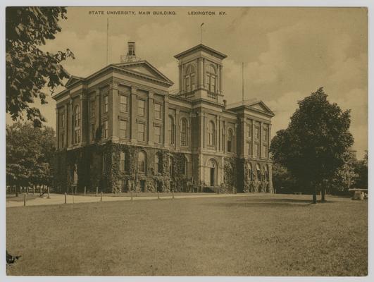 Lexington, Kentucky- University of KY- Administration Bldg- x over a third story window shows room in which John Henry Neville always taught. -Linda Neville