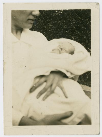 Patient, infant, unknown- One of Linda Neville's Mountain Fund- ophthalmia neonatorum babies in hospital