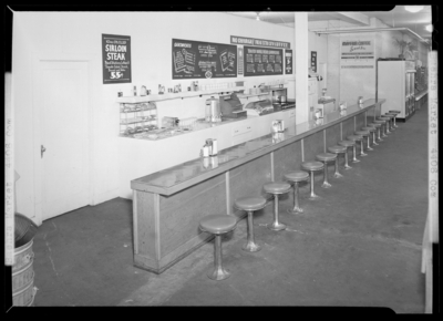 Baehr’s Giant Market (508-514 West Main); interior, soda and                             sandwich counter